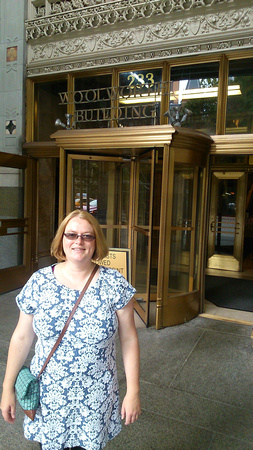 15 Ange outside the Woolworth Building entrance