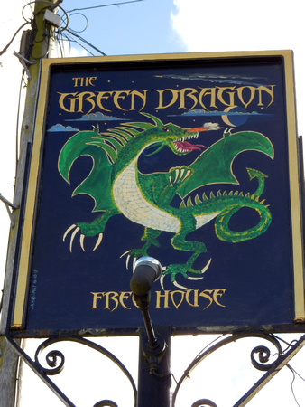 Ryhall - Green Dragon (sign)